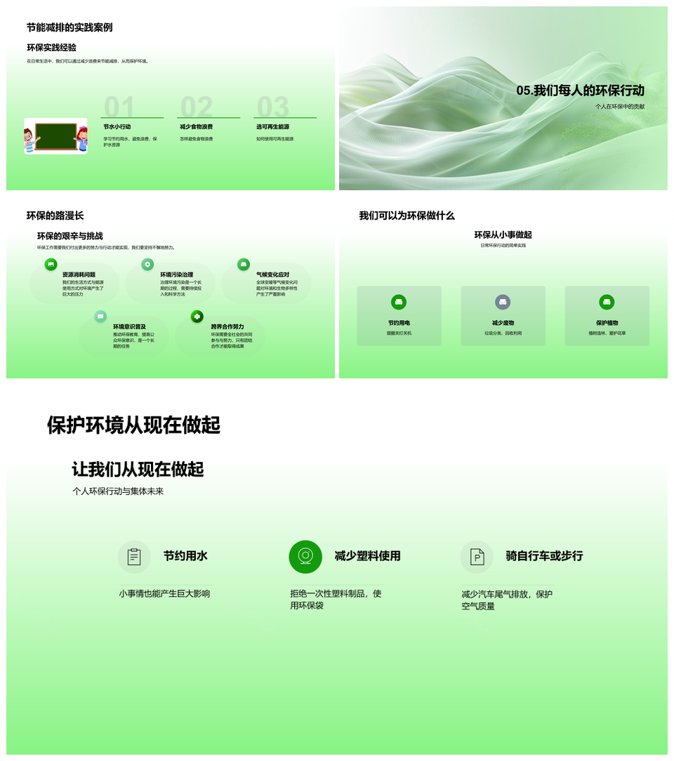 2025小学环保生活教学倡导生态平衡实践PPT模板