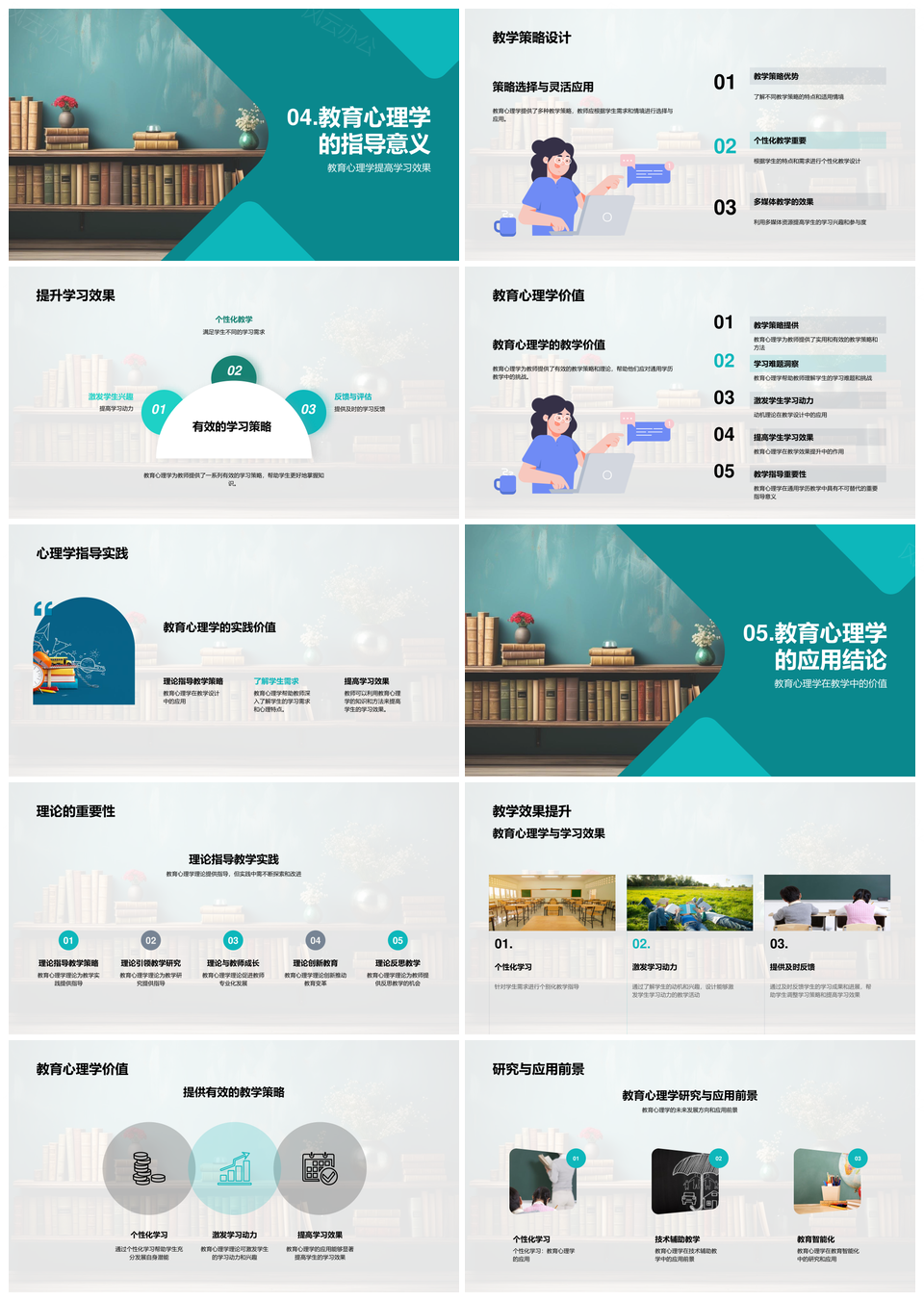 教育心理学应用提升学历教学效果教师培训策略PPT模板