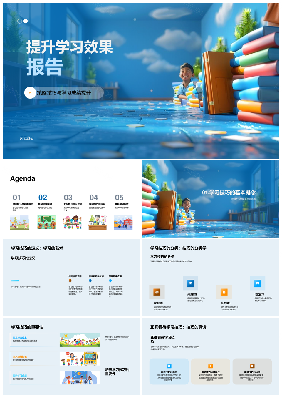 2025高效学习技巧方法提升成绩规划心态理解解题PPT模板