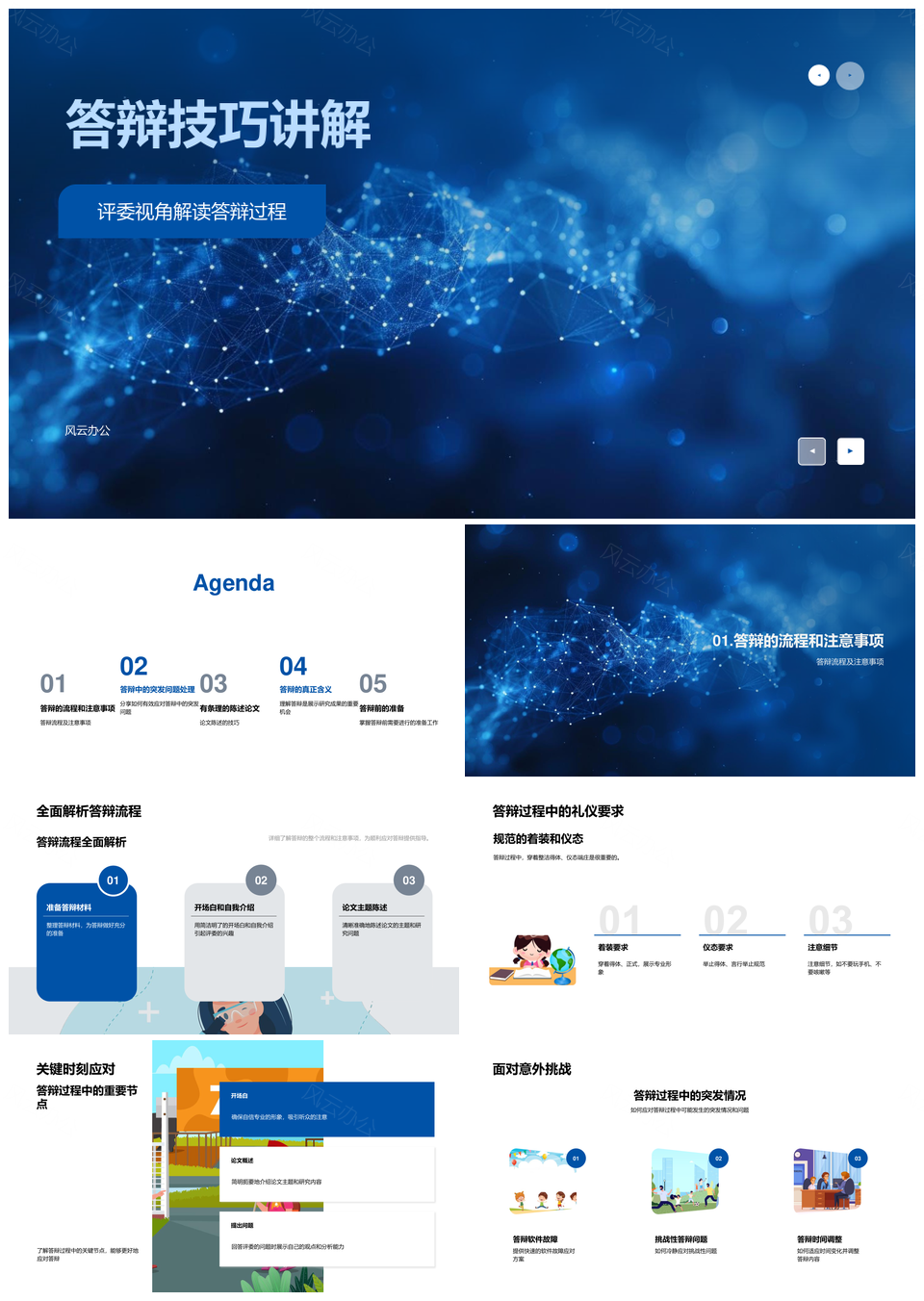 学术答辩技巧流程评委应对与模拟演练PPT模板