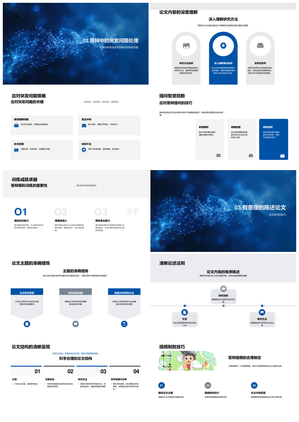 学术答辩技巧流程评委应对与模拟演练PPT模板