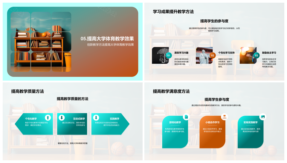 大学体育创新教学激发学生兴趣提升体育素养PPT模板