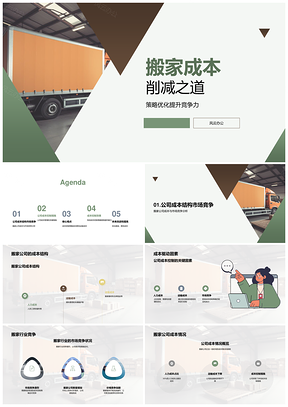 搬家公司管理团队运输成本控制策略PPT模板