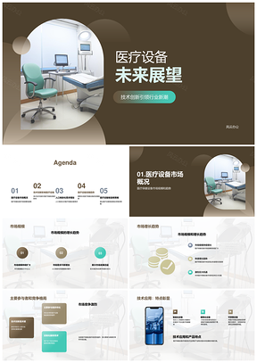 未来医疗设备发展趋势及市场增长竞争格局PPT模板