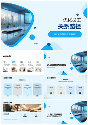 公司使命愿景引领员工关系福利优化路径PPT模板