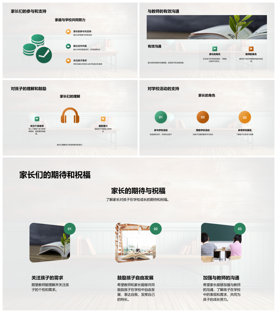 家校共育活力学习之旅PPT模板