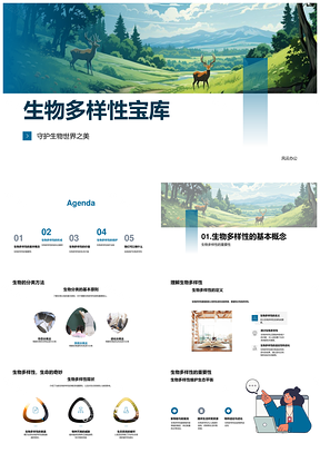 守护生物多样进化生态平衡拒捕杀PPT模板
