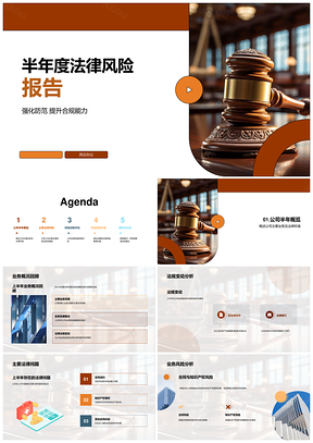 公司法律风险合规能力与合同知产培训报告PPT模板