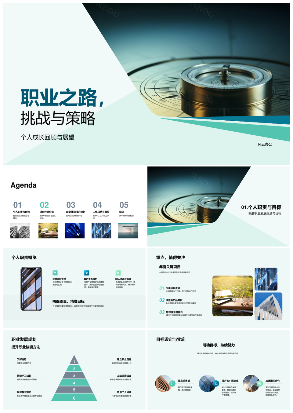 职业规划蓝海项目挑战策略与技能提升路径PPT模板