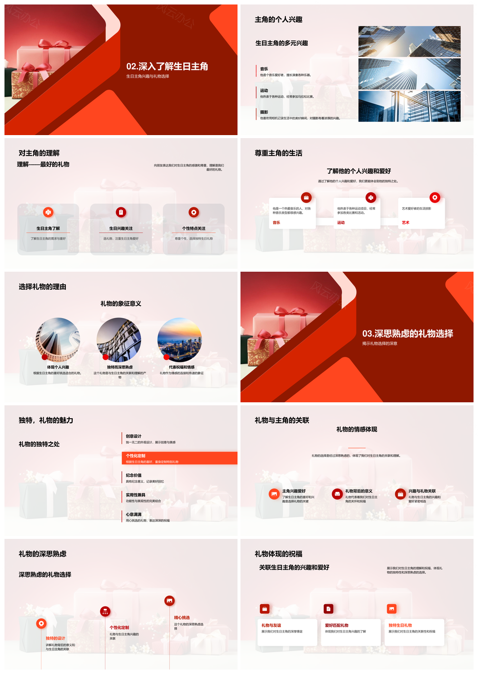 生日礼物艺术依兴趣选深意馈赠PPT模板
