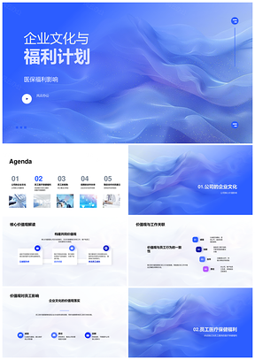 企业文化核心价值观与员工满意度医疗福利计划PPT模板