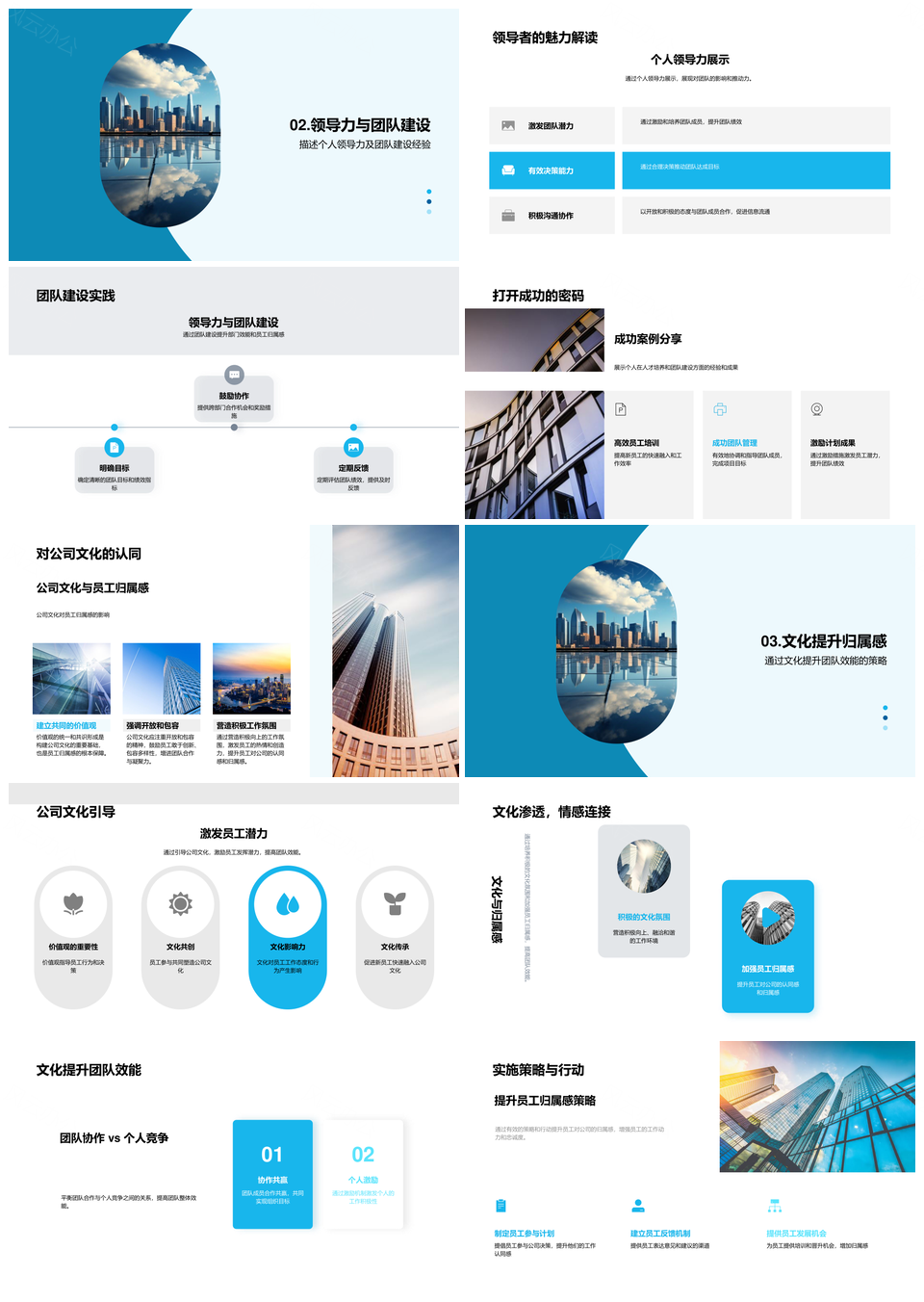 赋能团队组织人力文化归属领导协同构筑发展PPT模板