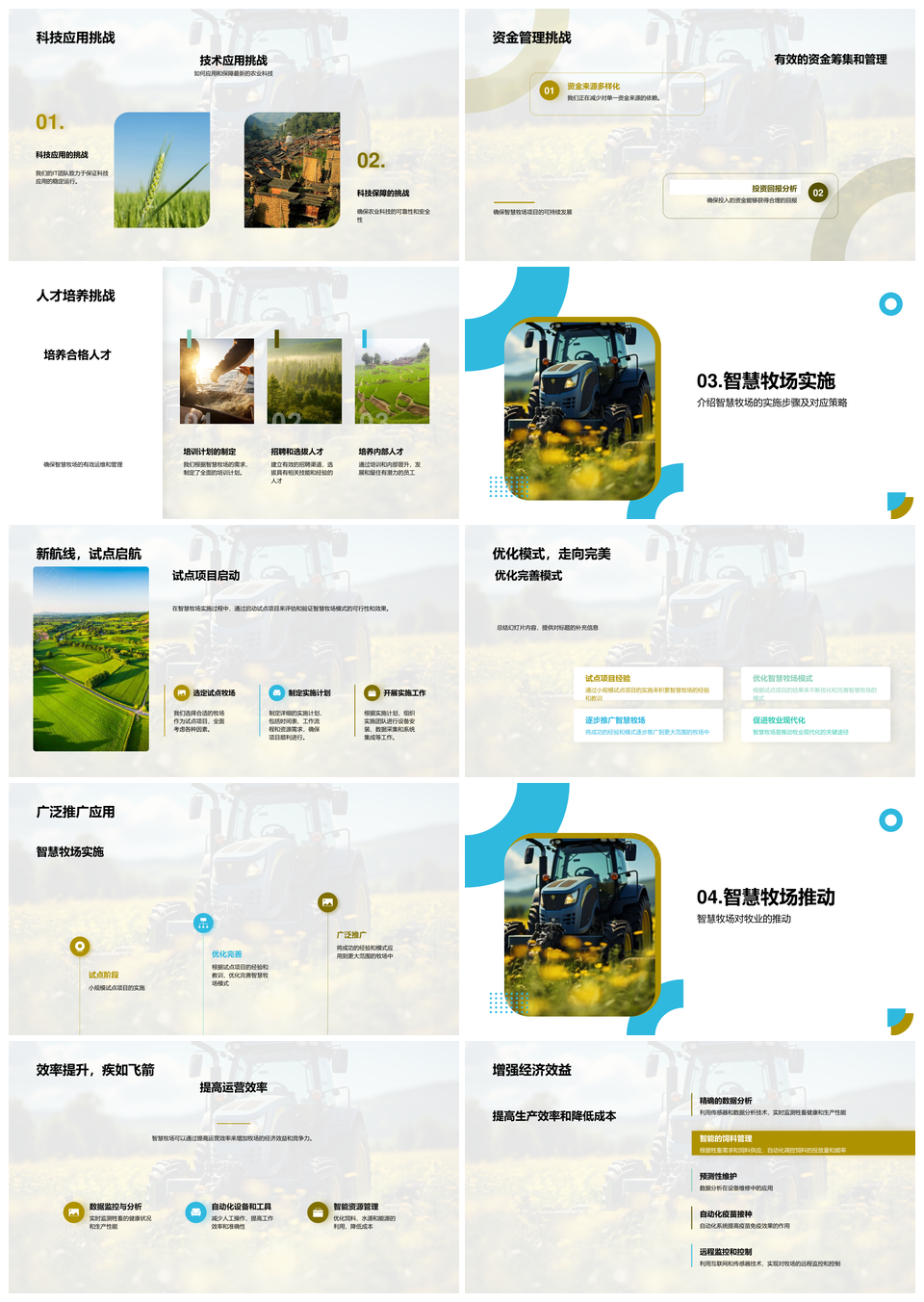 智慧牧场全球趋势与优化发展挑战PPT模板