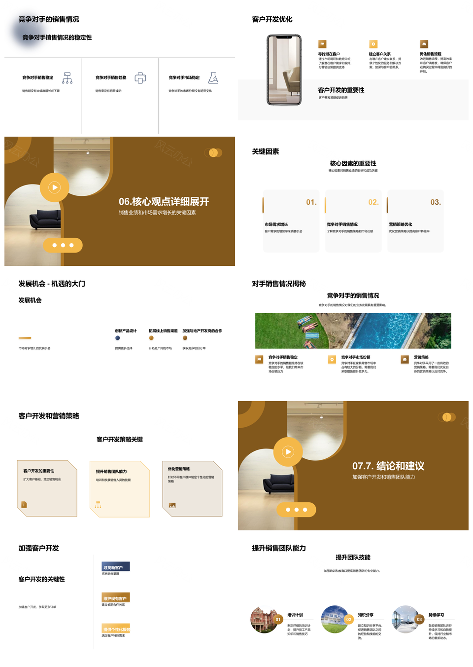 家具市场竞争突围销售业绩增长趋势PPT模板