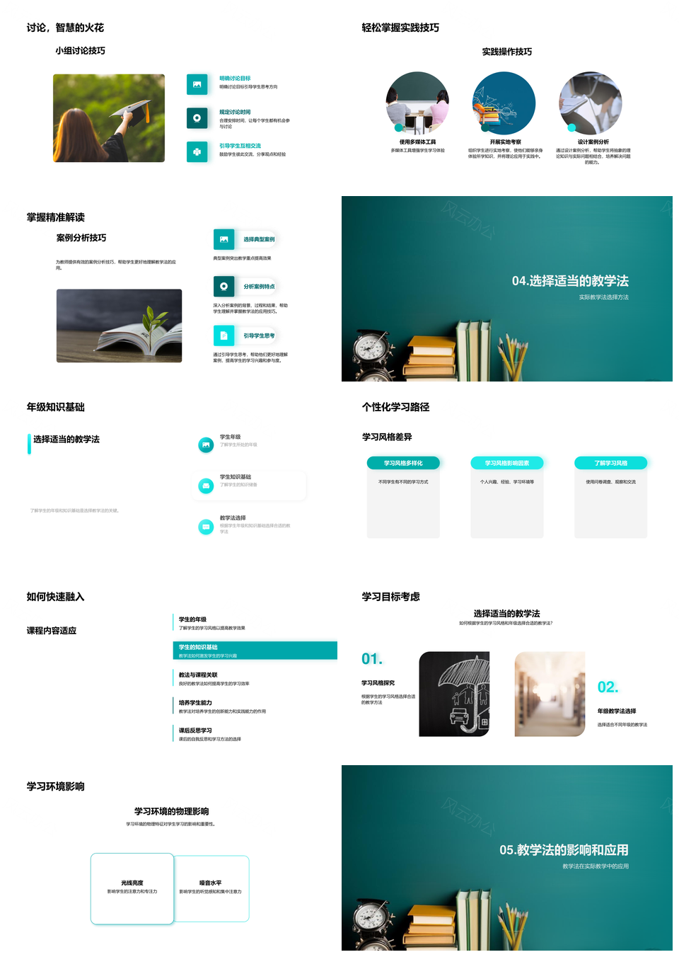 教学法演进提升学生效率兴趣风格引导PPT模板