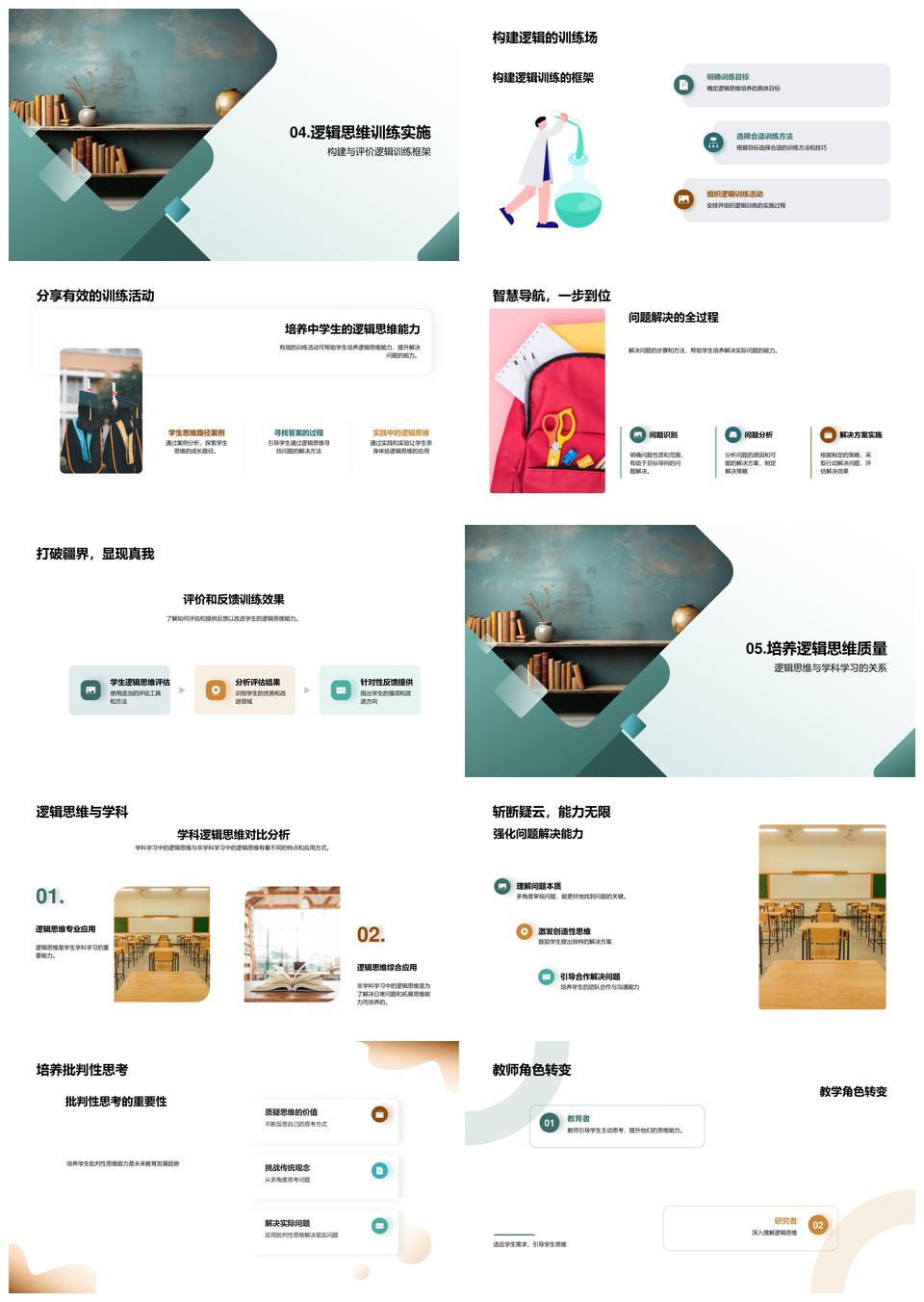 中学教师逻辑思维教学策略实践培训PPT模板