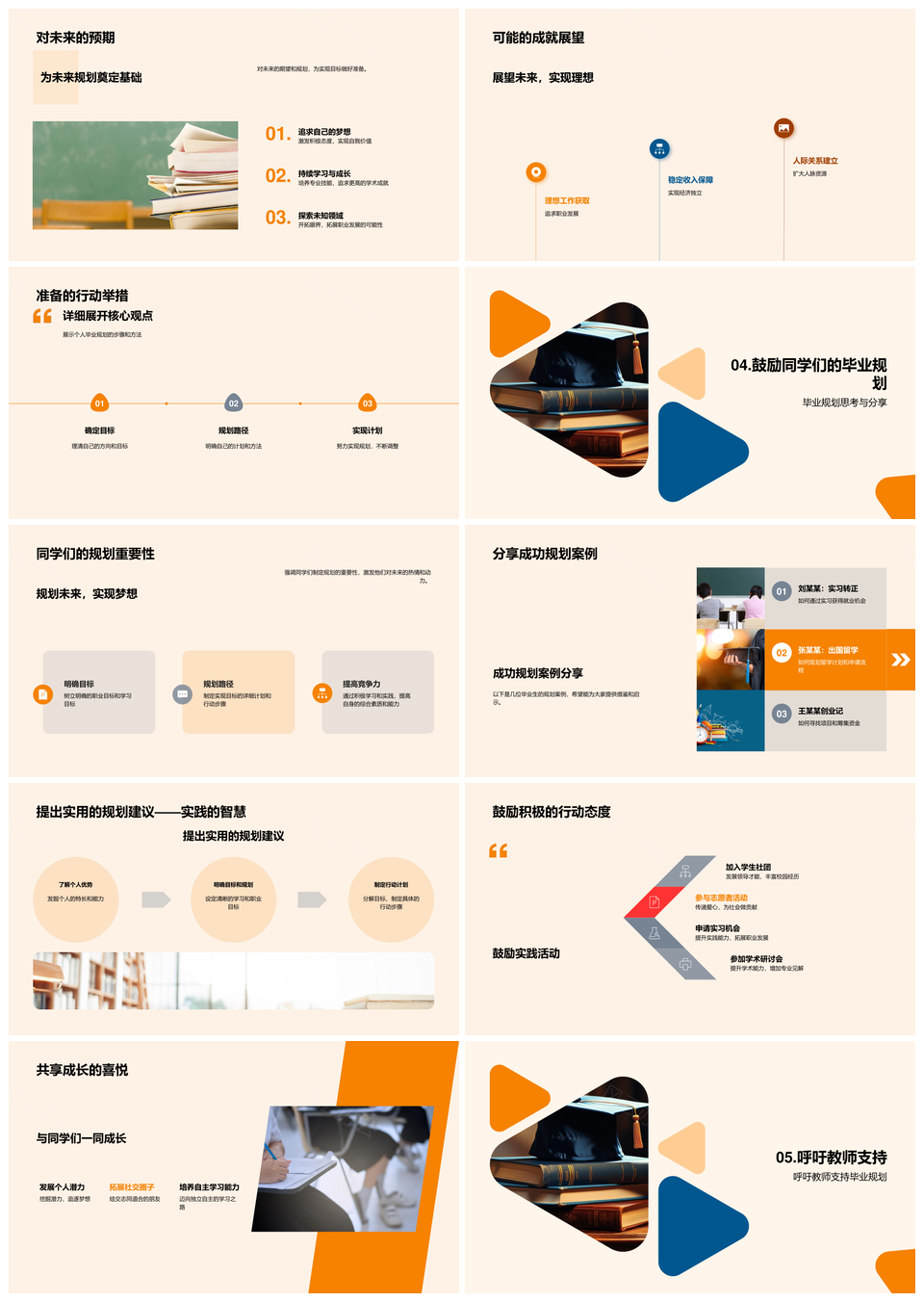 毕业规划蓝图助力个人发展塑造未来目标PPT模板