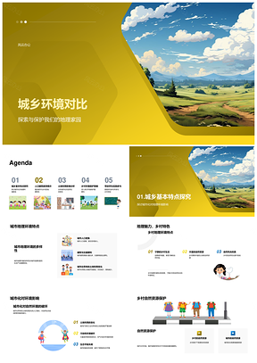 城乡环境对比自然资源保护立法科学规划PPT模板