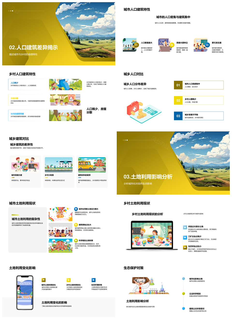 城乡环境对比自然资源保护立法科学规划PPT模板