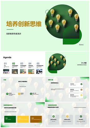 教育工作者创新思维培养专家演讲解析PPT模板