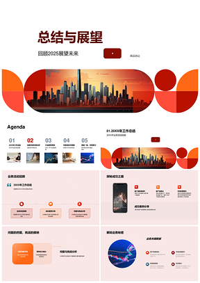 2025客户管理业务总结与市场趋势展望PPT模板