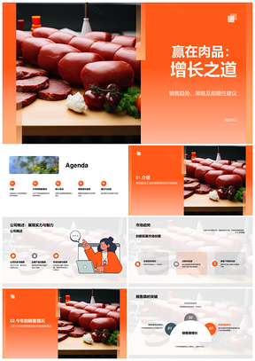 肉制品加工业年度销售趋势与管理策略PPT模板
