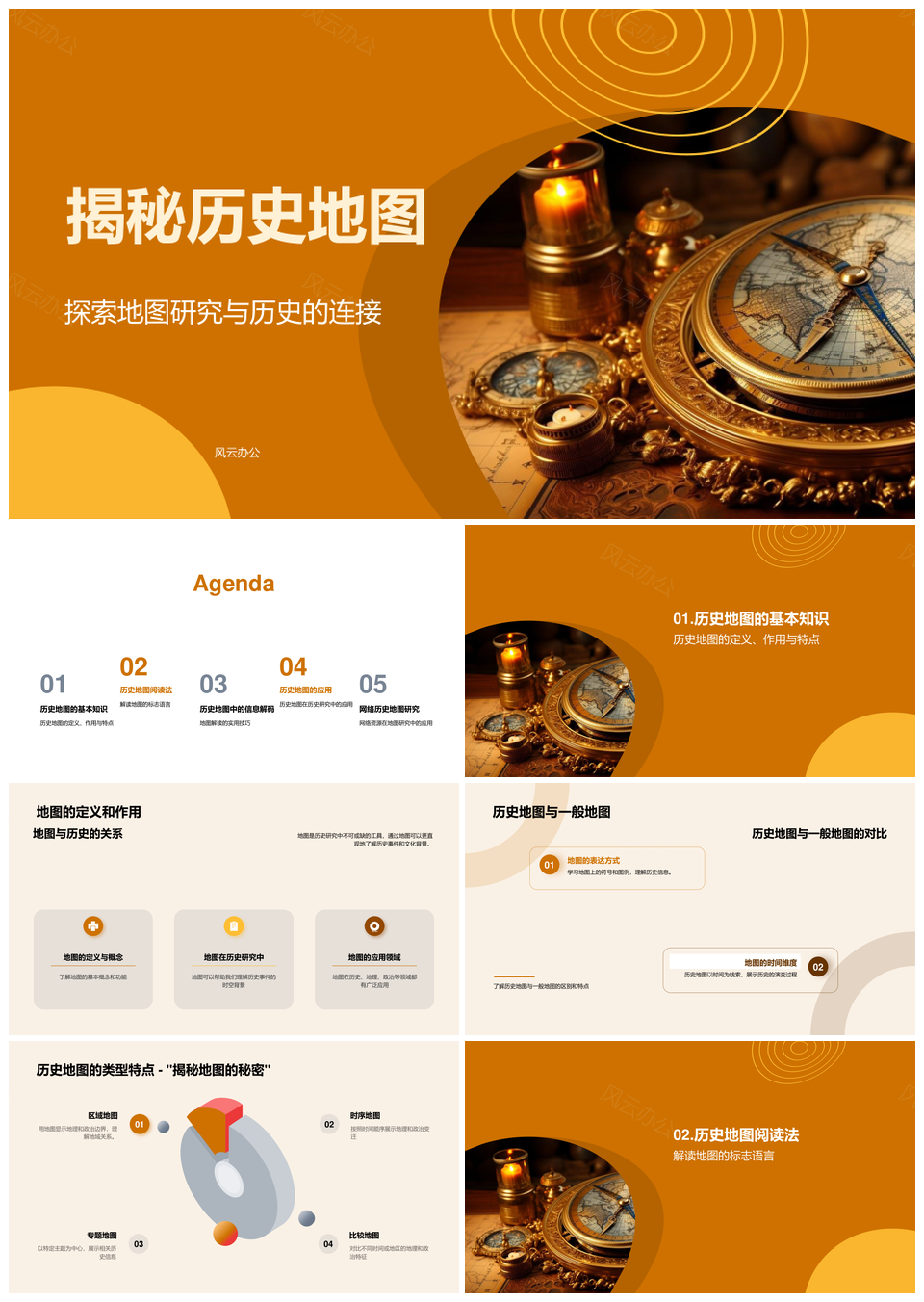 历史地图符号语言解读与应用研究PPT模板