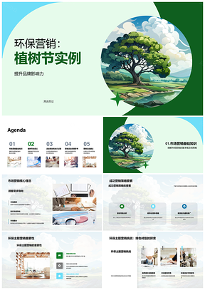 环保营销植树节活动提升品牌影响力策略PPT模板