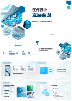 医保行业发展蓝图优势挑战与未来策略PPT模板