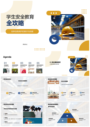 学生安全教育理论实践自护防伤害护行PPT模板