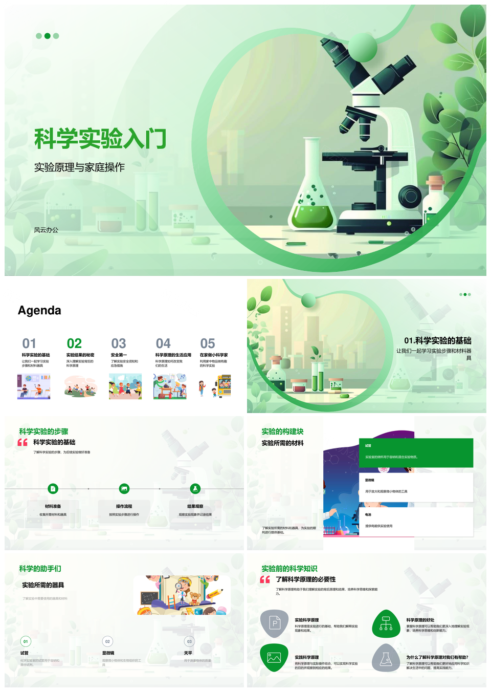 家庭科学实验操作步骤材料器具教育结果入门PPT模板