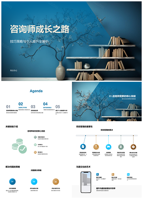 咨询师关键技能策略执行与团队协作成长PPT模板