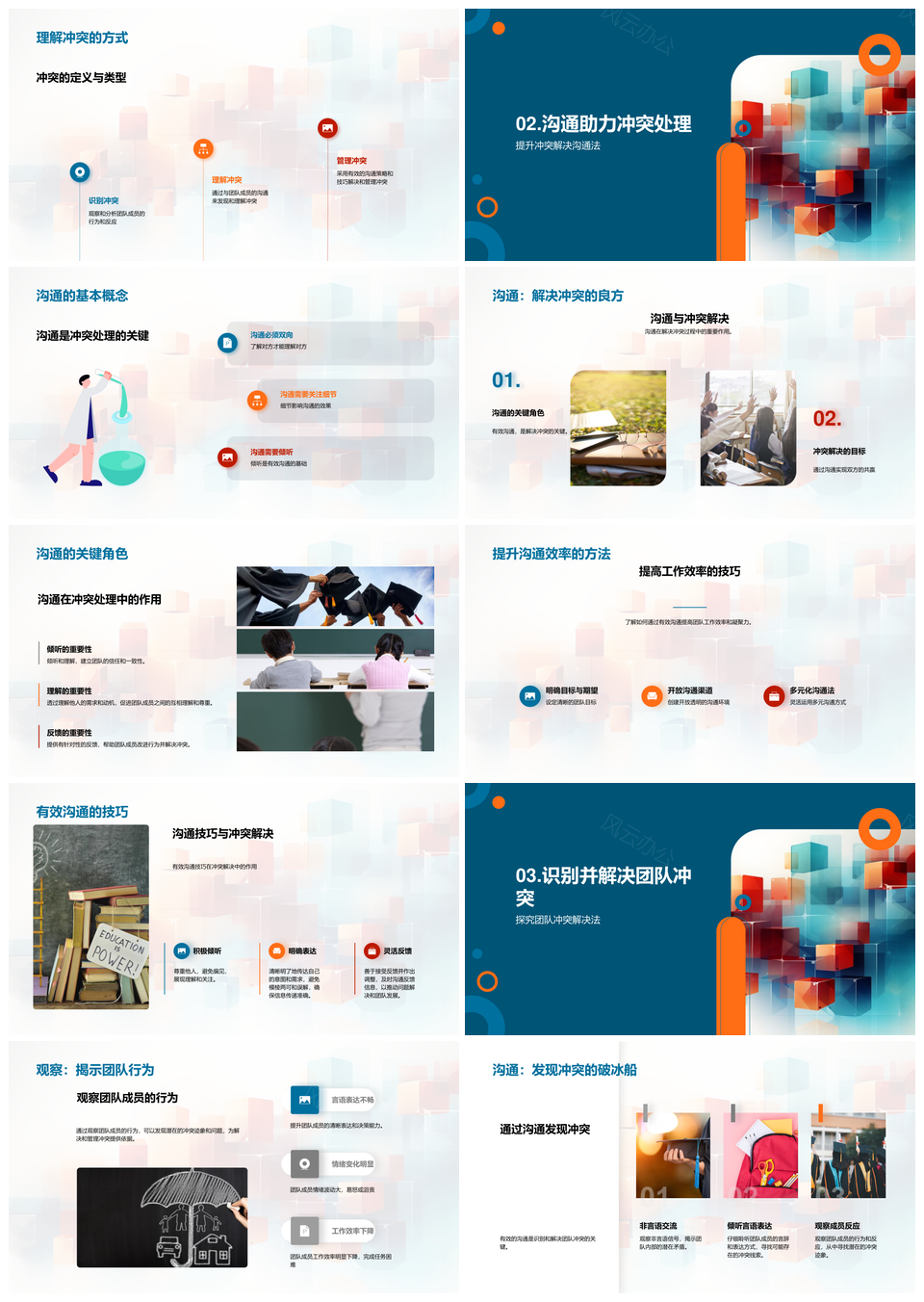 中层管理团队冲突转化通达艺术培训研讨PPT模板