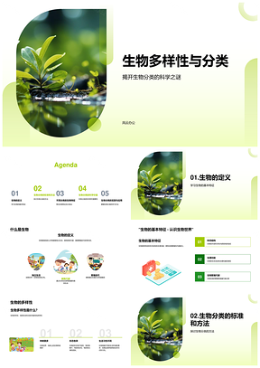 生物多样性特征分类标准与方法PPT模板