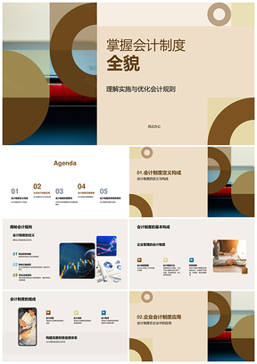 会计制度财务分析师管理层商务培训金融管理风险透明度分类账本PPT模板