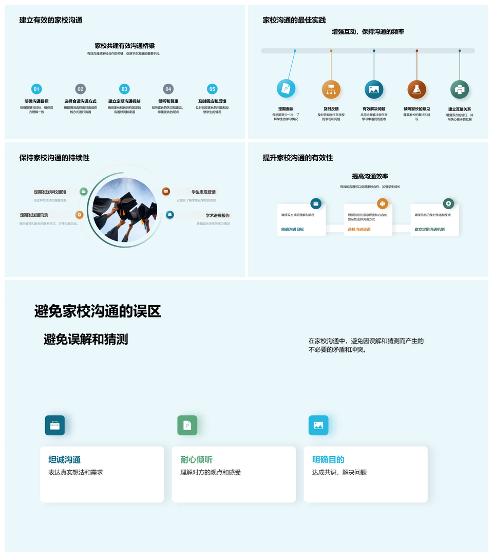 家校共育助力孩子全面健康成长PPT模板