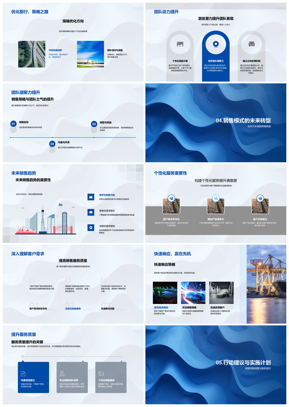 汽车销售市场挑战与团队策略优化提升业绩PPT模板
