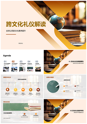 全球公民小学文化礼仪素养教育活动PPT模板