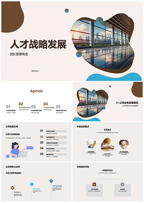 人才战略团队管理再造业务规划薪酬个人发展效能提升PPT模板