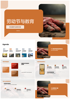 劳动节教育精神教师培训力量PPT模板