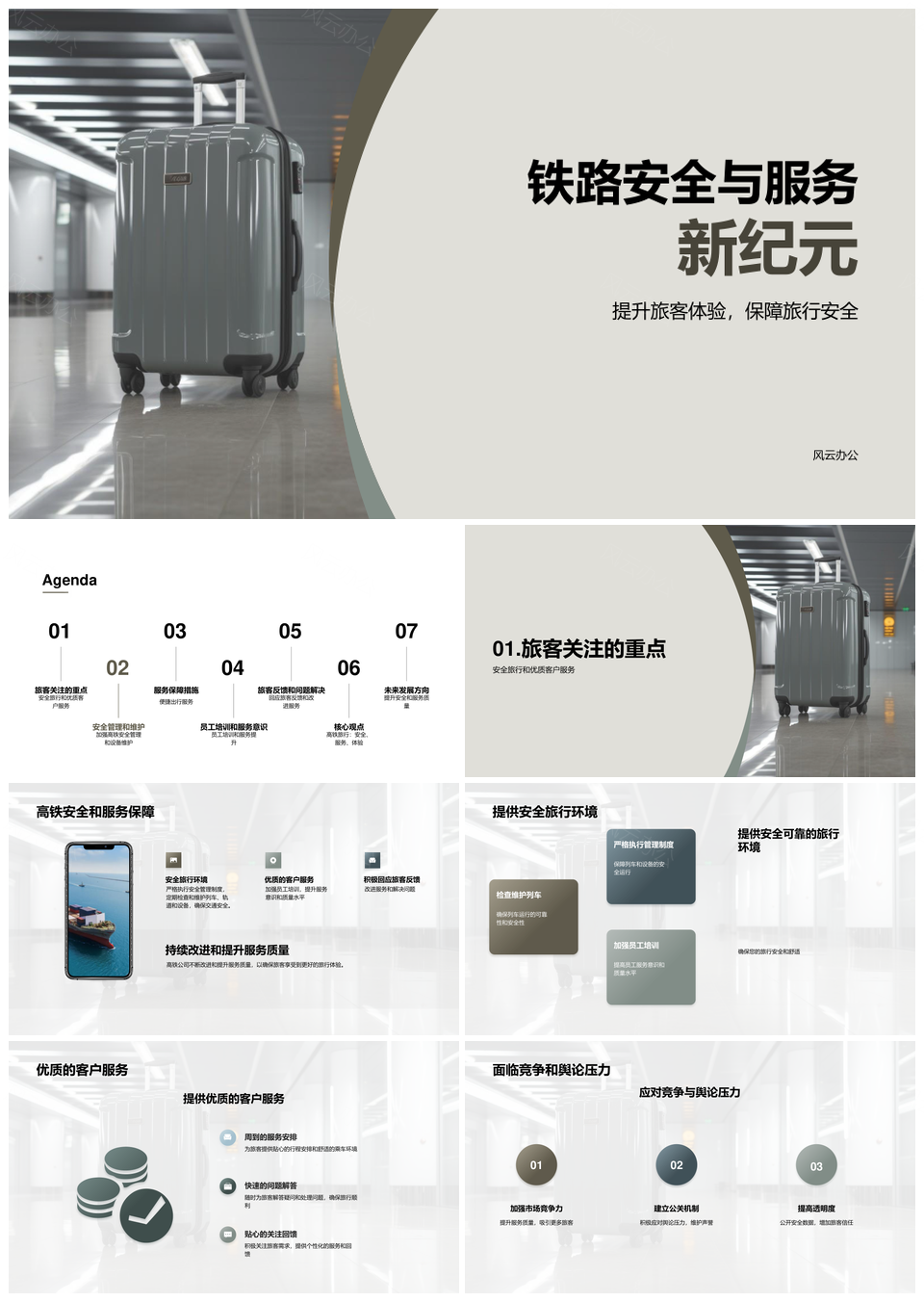 高铁旅客安全服务保障竞争新纪元PPT模板