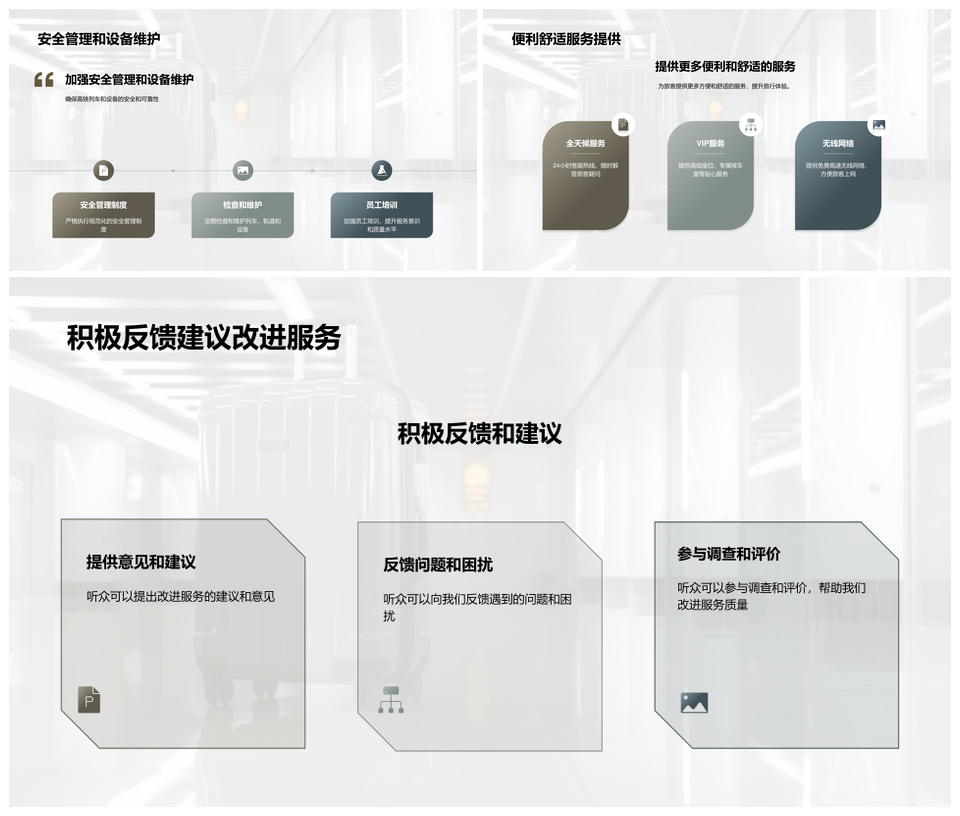 高铁旅客安全服务保障竞争新纪元PPT模板