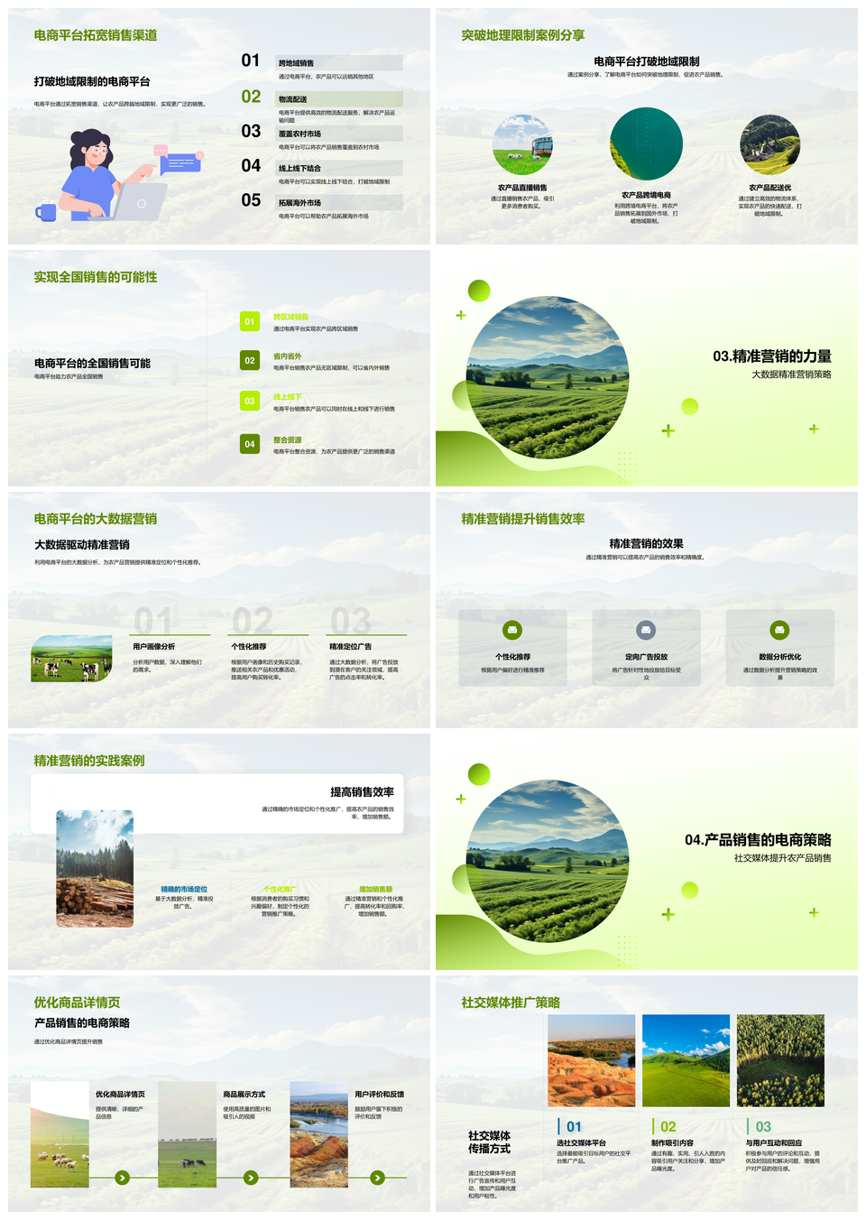 农业电商大数据驱动市场格局与销售策略PPT模板