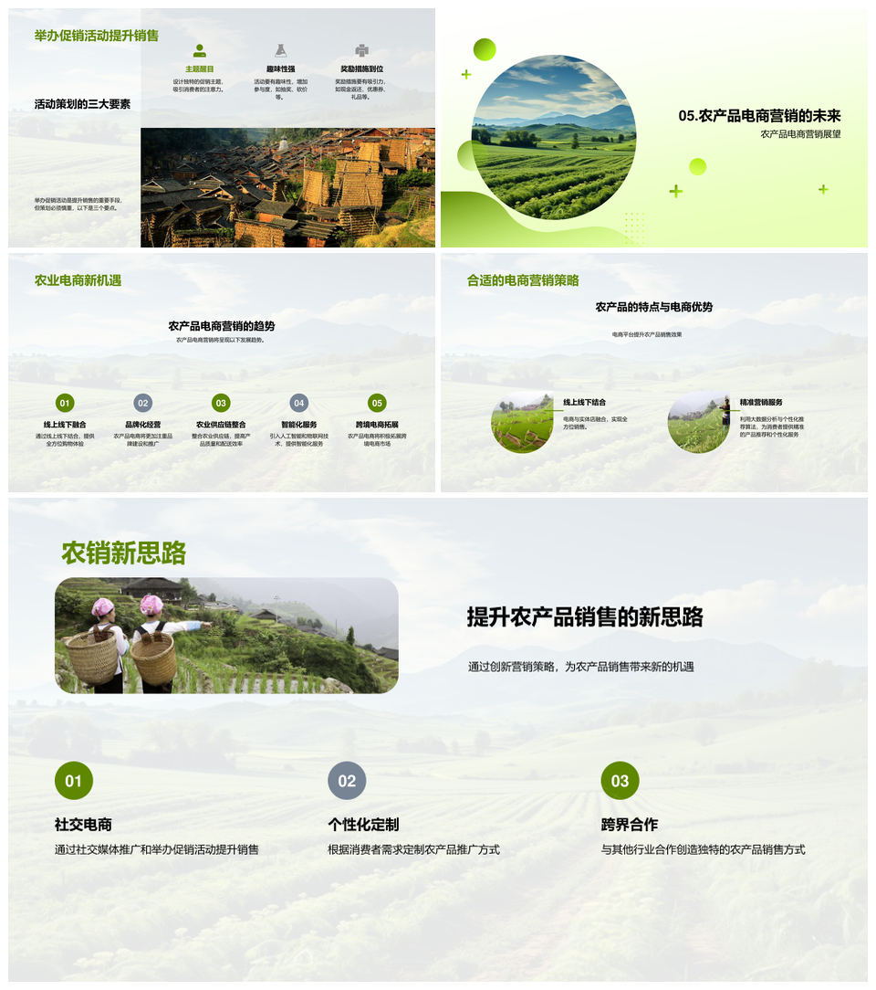 农业电商大数据驱动市场格局与销售策略PPT模板