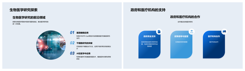 生物医学硕士显微研究答辩专家PPT模板