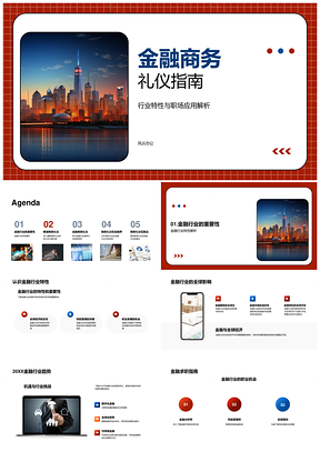 金融商务礼仪全球行业实践与职业发展PPT模板