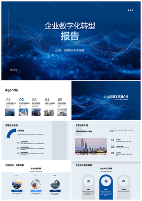 企业数字化转型战略实践与效率提升PPT模板