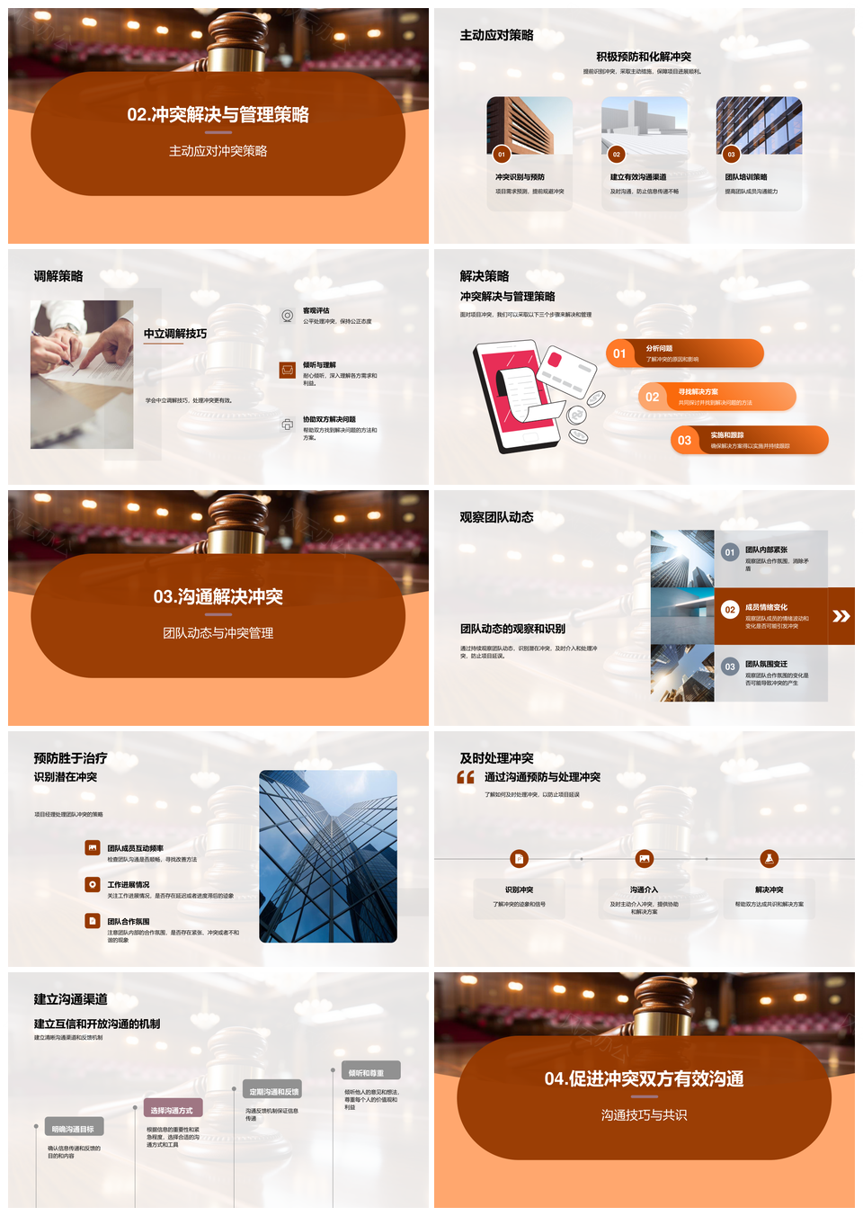 项目管理冲突调解策略与团队沟通协作PPT模板