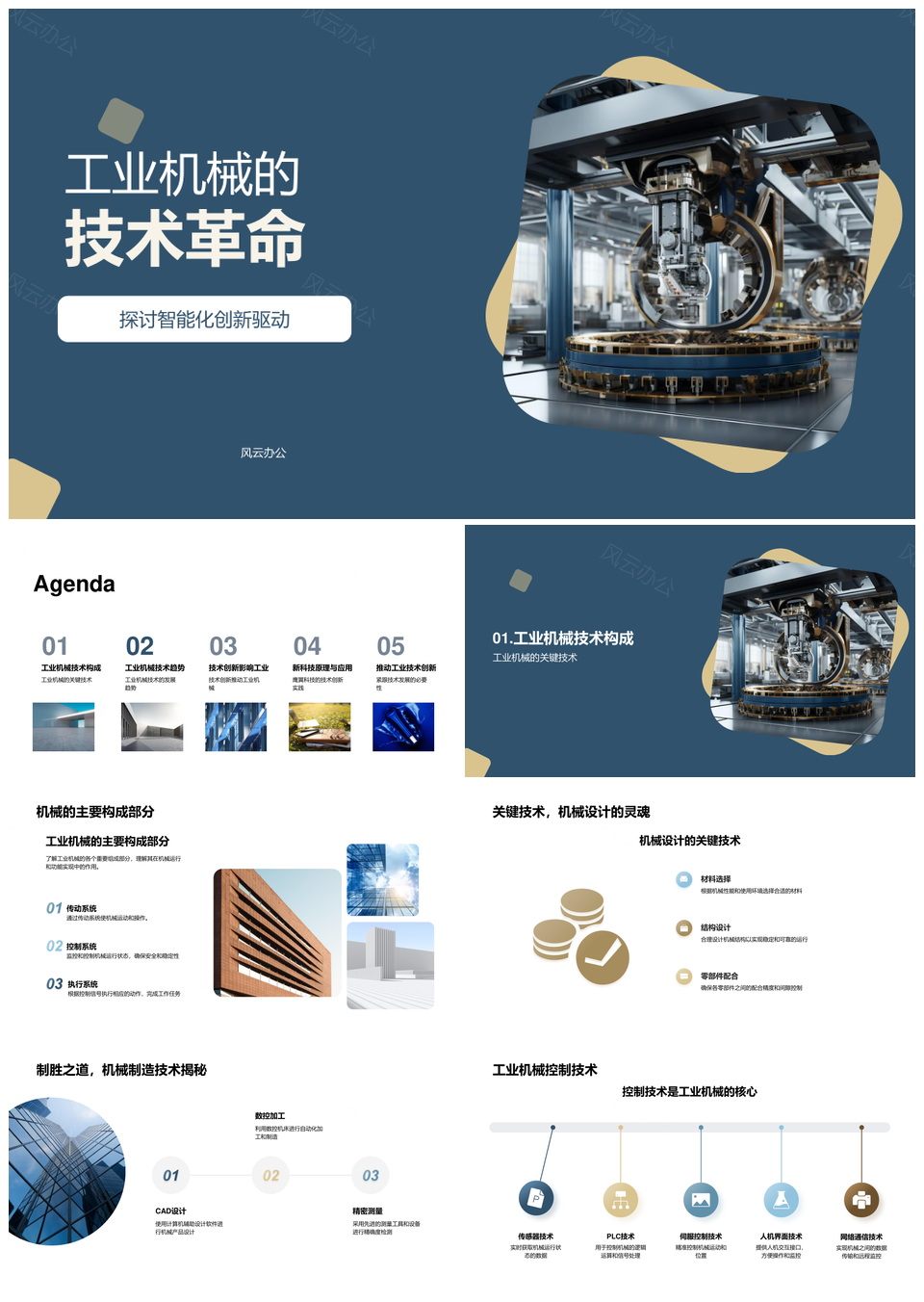 工业机械智能技术革命驱动创新设计制造PPT模板