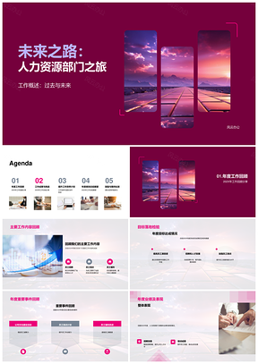 2025人力资源年度回顾展望未来之路PPT模板